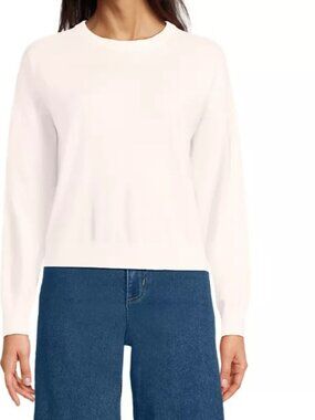 Cotton Wedge Crew Neck Sweater